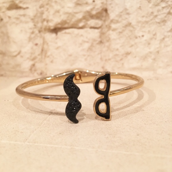 kate spade Jewelry - Kate Spade Mustache Eyeglasses Bangle Bracelet